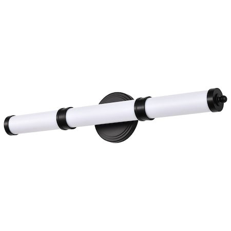 Nuvo Kagen LED Medium Vanity, Matte Black Finish, White Acrylic Lens 62/678